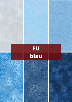 6 verschiedene Stoffe - Falsche Unis blau